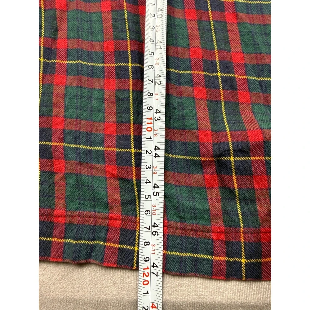 VTG Polo Ralph Lauren Mens L/XL Plaid Robe Red Green Cotton Shawl Collar Lounge